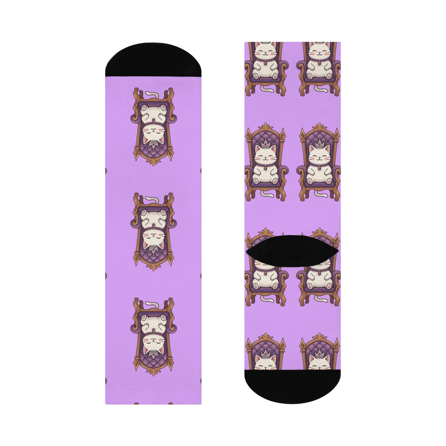 Feline Royalty Cushioned Crew Socks