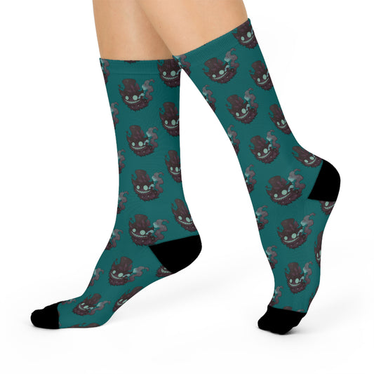 Mad hat cat cushioned Crew Socks