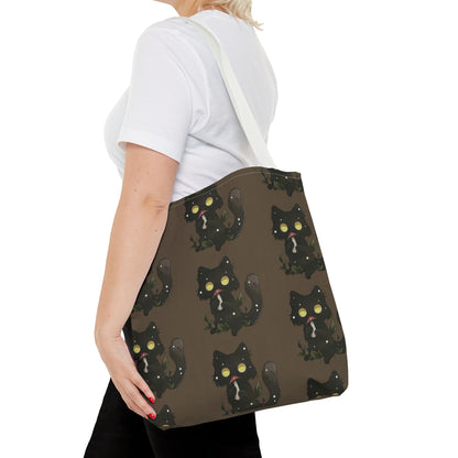 Meowcology two-face brown Tote Bag (AOP)