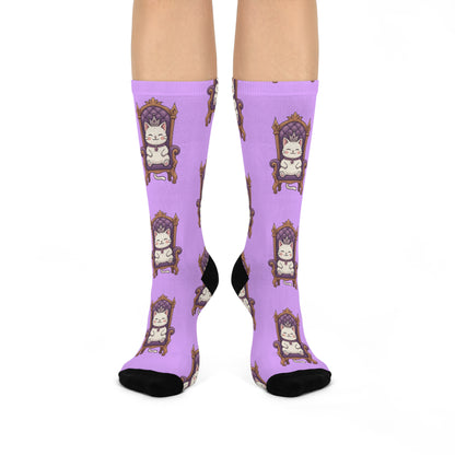 Feline Royalty Cushioned Crew Socks