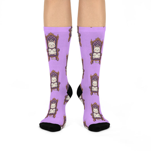 Feline Royalty Cushioned Crew Socks