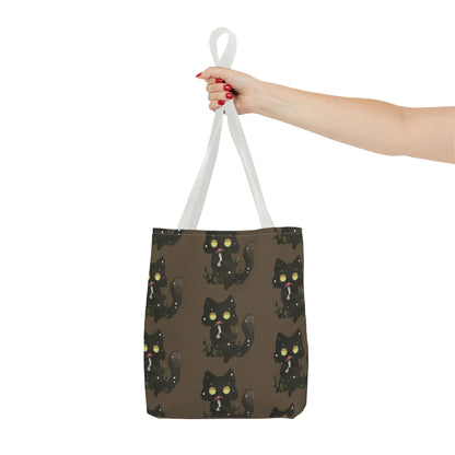 Meowcology two-face brown Tote Bag (AOP)