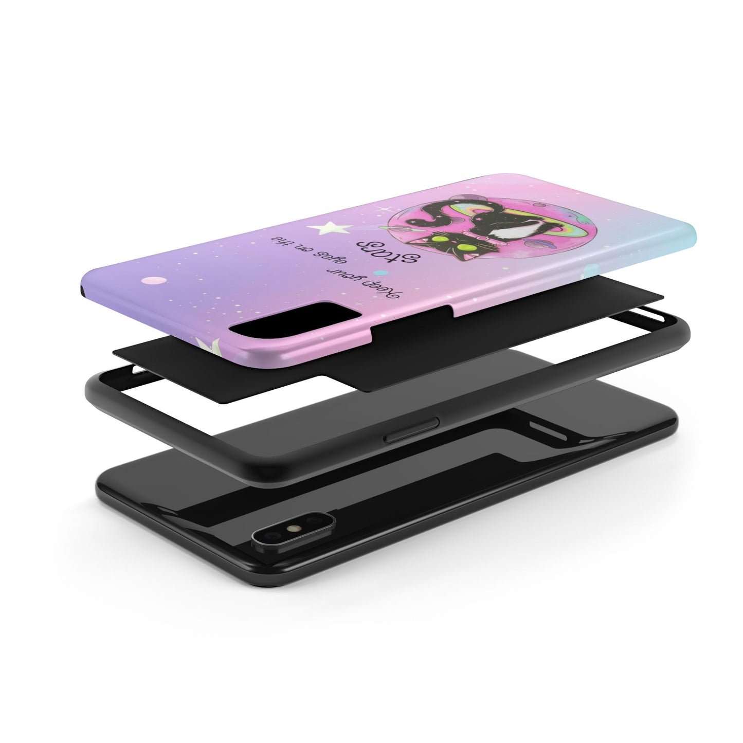 Meowgical skies Tough Phone Cases