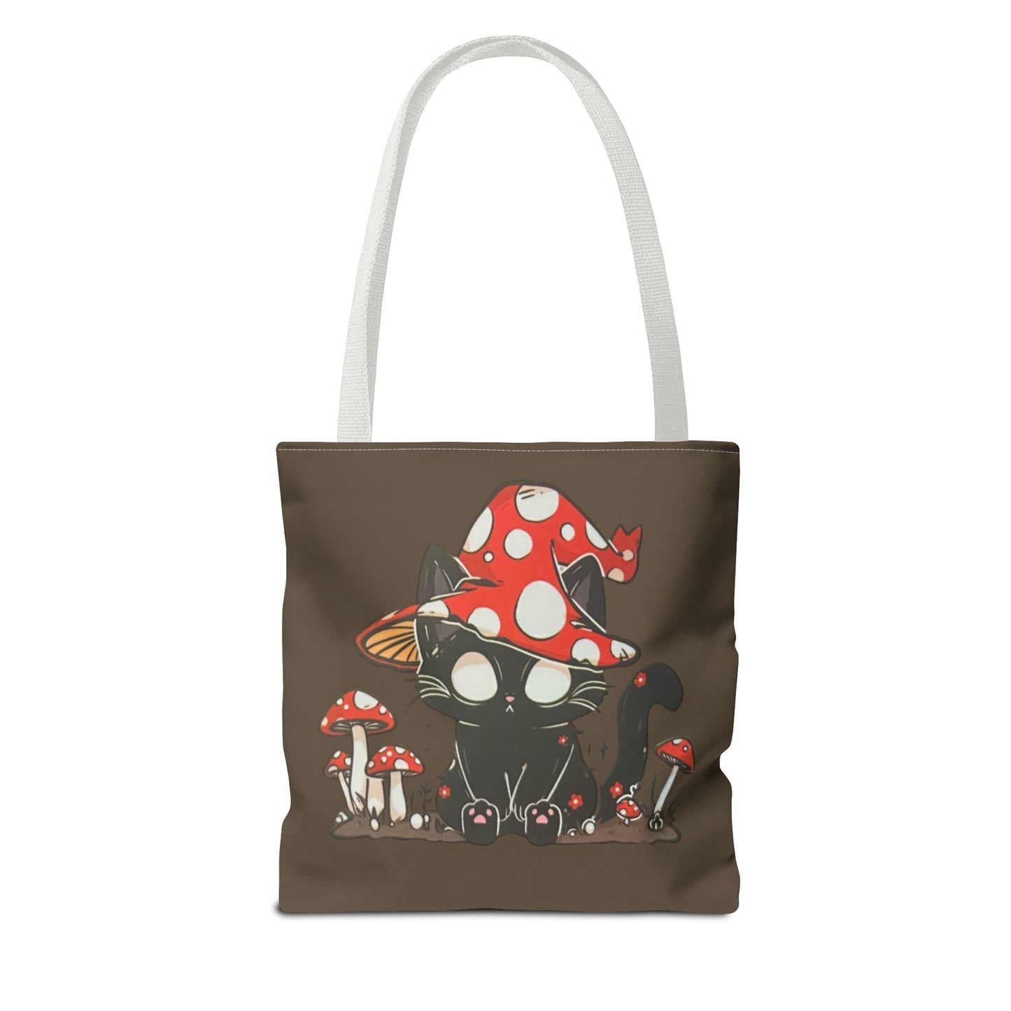 Meowcology two-face brown Tote Bag (AOP)