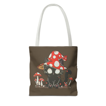 Meowcology two-face brown Tote Bag (AOP)
