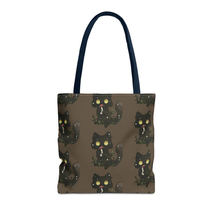 Meowcology two-face brown Tote Bag (AOP)