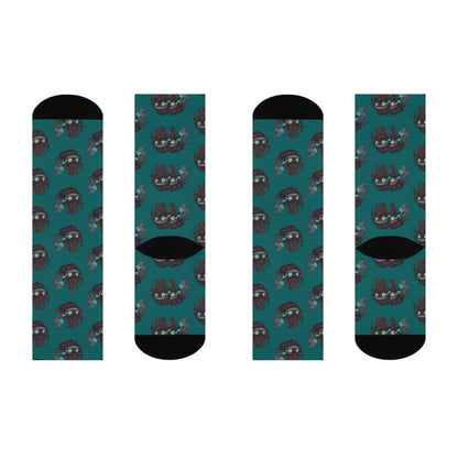 Mad hat cat cushioned Crew Socks