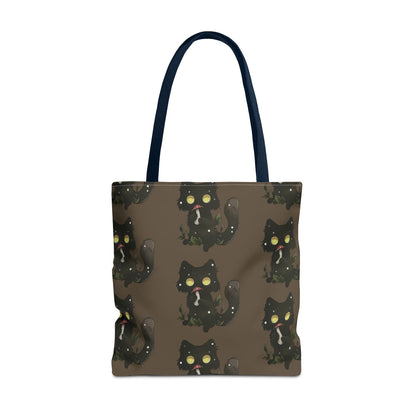 Meowcology two-face brown Tote Bag (AOP)