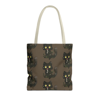 Meowcology two-face brown Tote Bag (AOP)