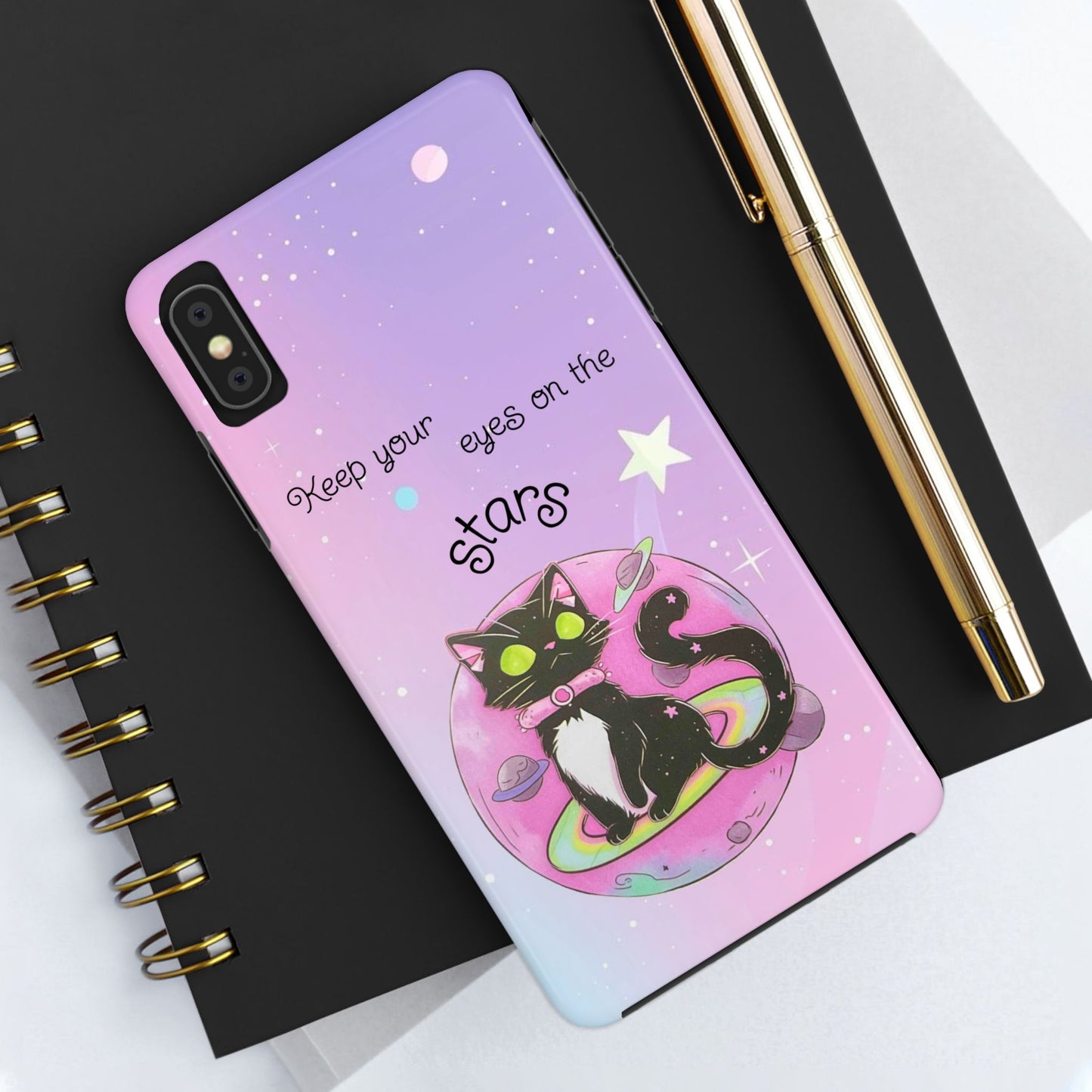 Meowgical skies Tough Phone Cases