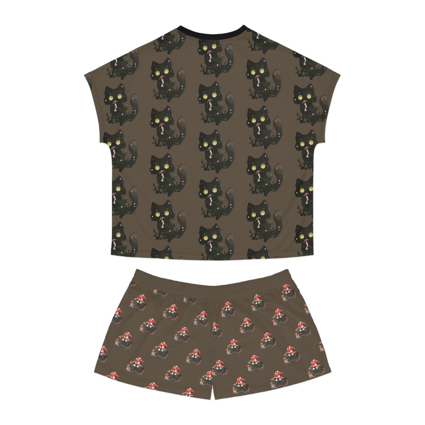 Meowcology short pajama Set (AOP)