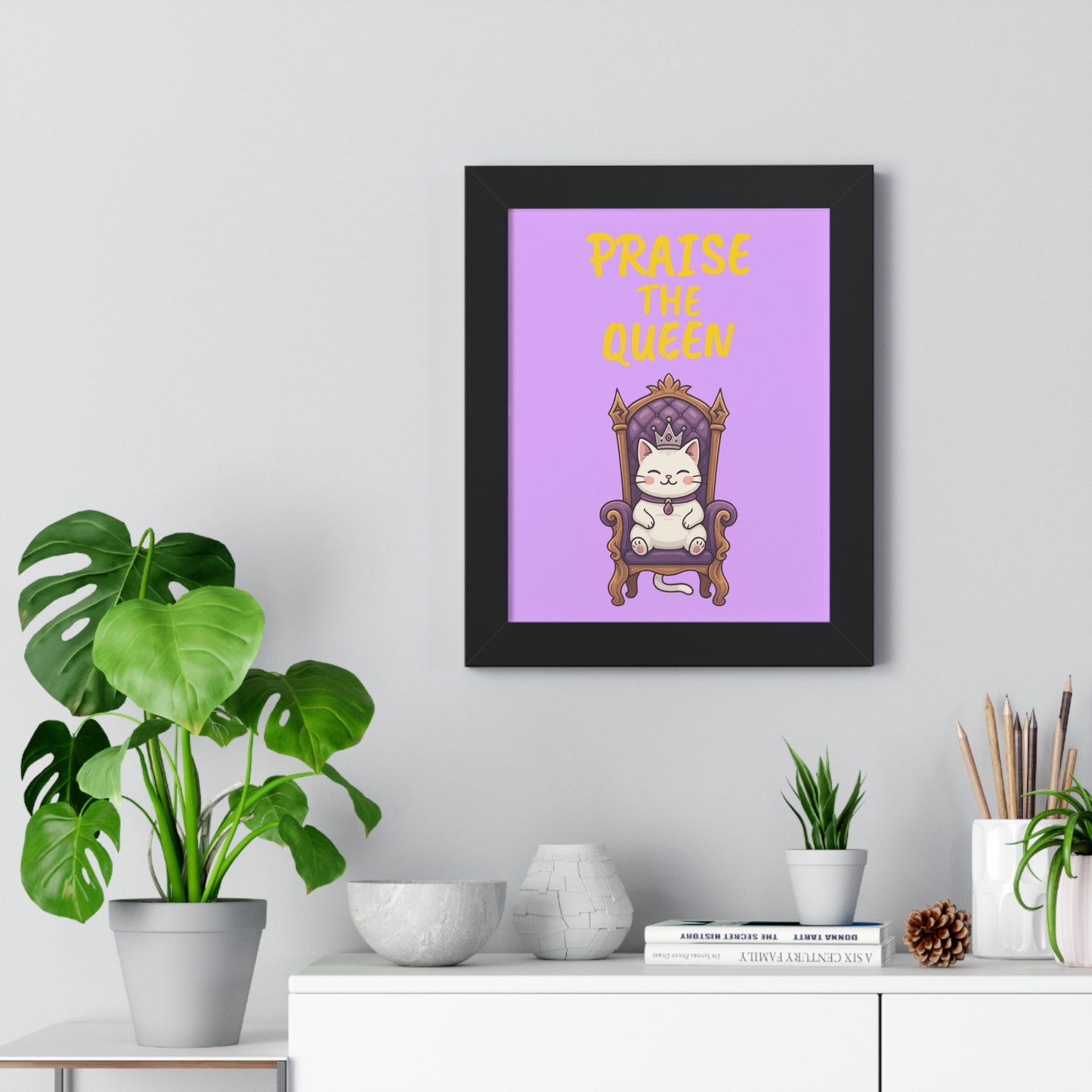 Feline Royalty Framed Vertical Poster