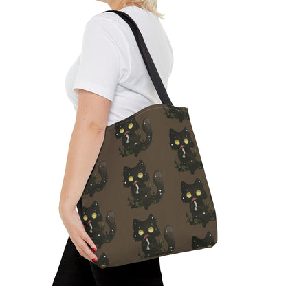 Meowcology two-face brown Tote Bag (AOP)