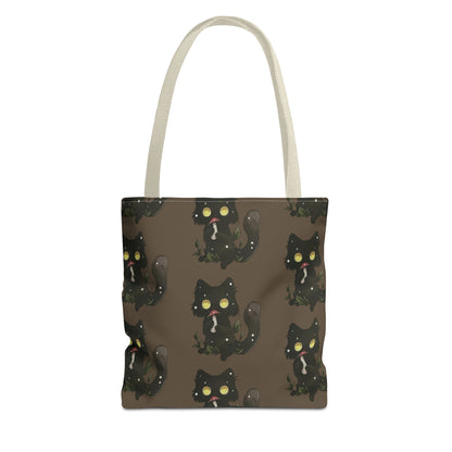 Meowcology two-face brown Tote Bag (AOP)