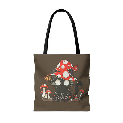 Meowcology two-face brown Tote Bag (AOP)