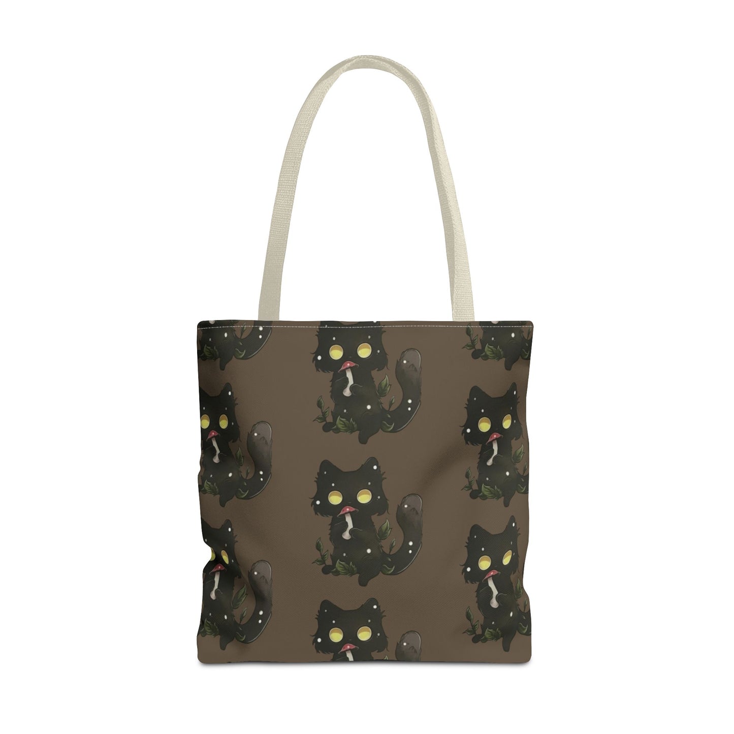 Meowcology two-face brown Tote Bag (AOP)