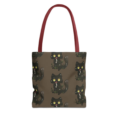 Meowcology two-face brown Tote Bag (AOP)