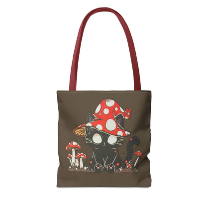 Meowcology two-face brown Tote Bag (AOP)