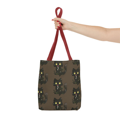 Meowcology two-face brown Tote Bag (AOP)