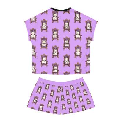 Women's Feline Royalty short pajama Set (AOP)
