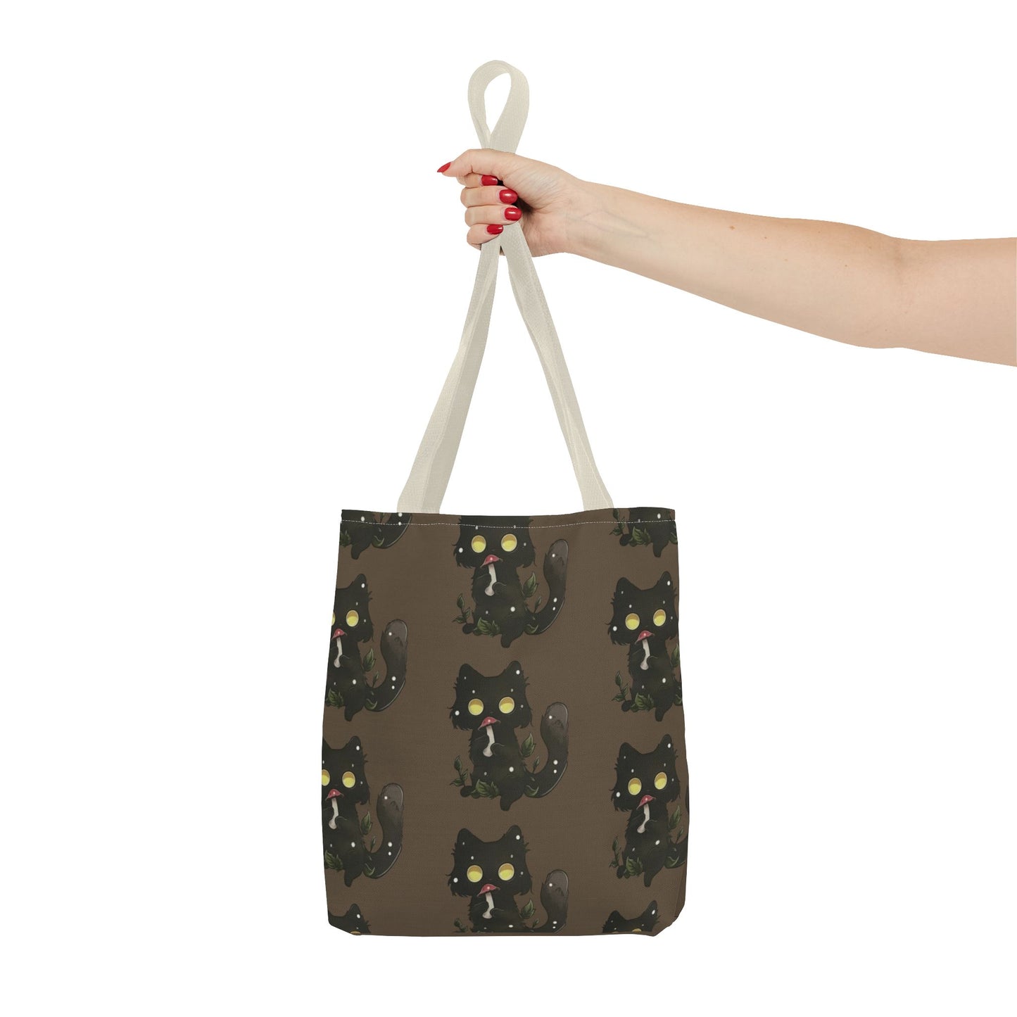 Meowcology two-face brown Tote Bag (AOP)