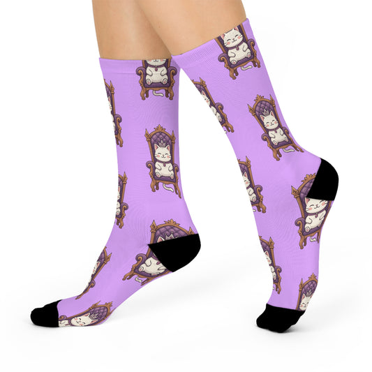 Feline Royalty Cushioned Crew Socks