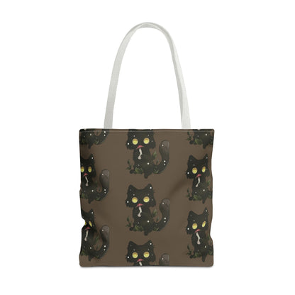 Meowcology two-face brown Tote Bag (AOP)