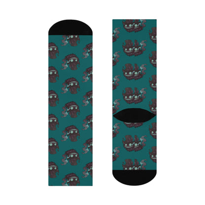 Mad hat cat cushioned Crew Socks