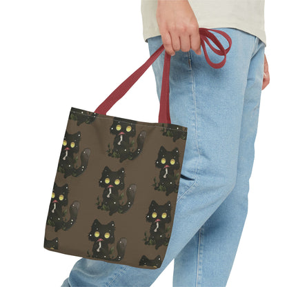 Meowcology two-face brown Tote Bag (AOP)