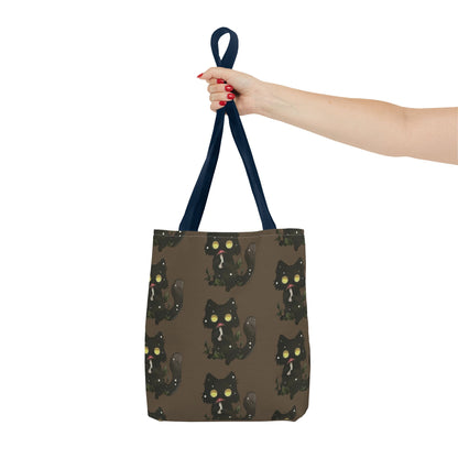 Meowcology two-face brown Tote Bag (AOP)