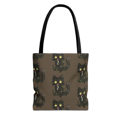 Meowcology two-face brown Tote Bag (AOP)