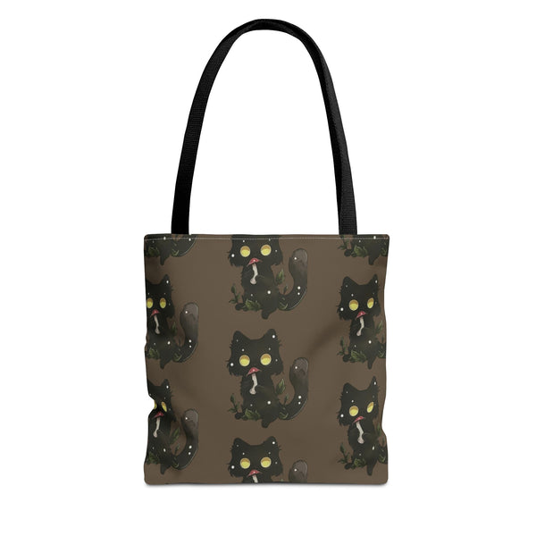 Meowcology two-face brown Tote Bag (AOP)