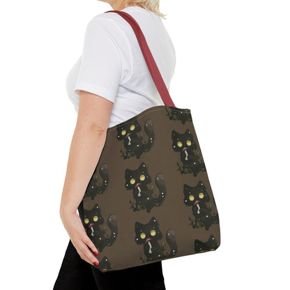 Meowcology two-face brown Tote Bag (AOP)