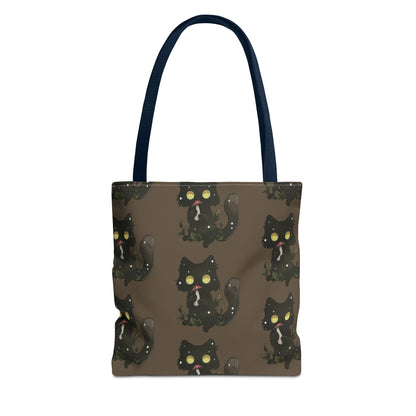 Meowcology two-face brown Tote Bag (AOP)