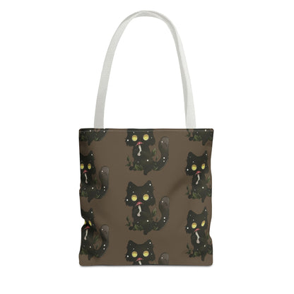 Meowcology two-face brown Tote Bag (AOP)
